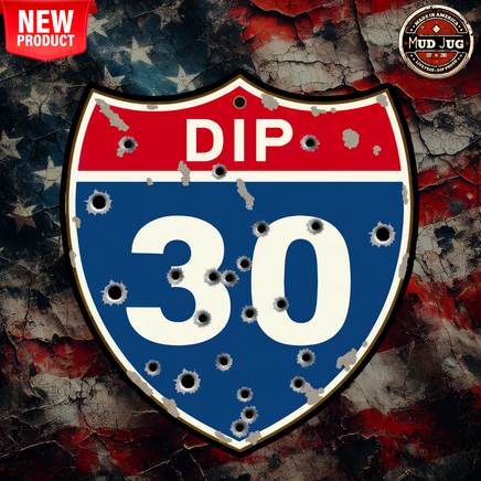 Mud Jug© Dip 30 road sign Sticker Mud Jug