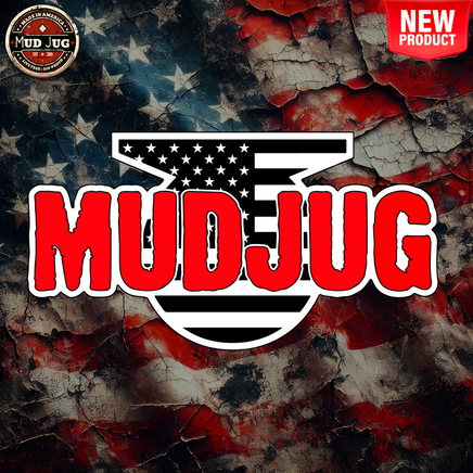 Mud Jug© Red Logo Sticker Mud Jug