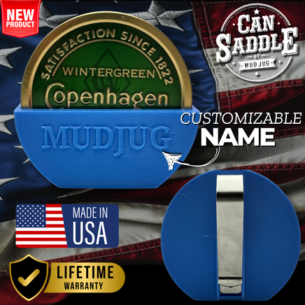 Can Saddle Patriot Blue Mud Jug