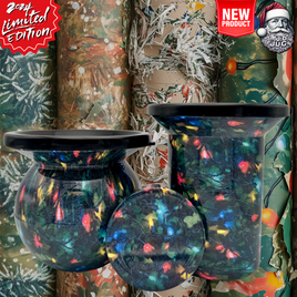 2024 Christmas Glow Spitter "Limited" Mud Jug© Classic, Roadie and Can Lid Value Pack Mud Jug