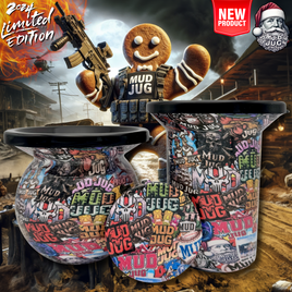 2024 Legacy Sticker Bomb "Limited" Mud Jug© Classic, Roadie and Can Lid Value Pack Mud Jug