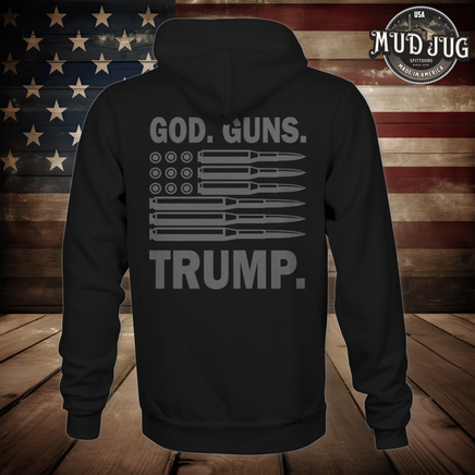 Mud Jug© God Guns Trump Hoodie Mud Jug