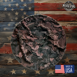 Ragged recon blend camo Mud Jug© Can Lid Mud Jug