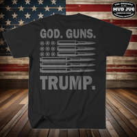 Mud Jug© God Guns Trump Tee Shirt Mud Jug