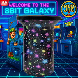 8-Bit Galaxy "Limited" Mud Jug™ Roadie – Portable Spittoon Made in USA Mud Jug