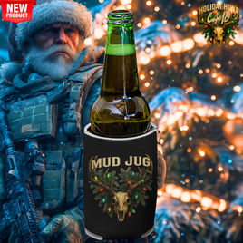 Holiday Hunt Camo Buck Koozie Mud Jug