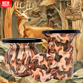 Carved Camo Mud Jug© Classic, Roadie and Can Lid Value Pack Mud Jug