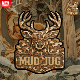 Mud Jug© Carved Camo Sticker Mud Jug