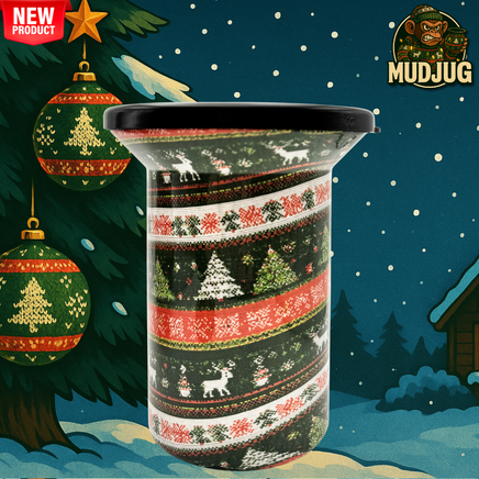 Ugly Knitmas "Limited" Mud Jug™ Roadie – Portable Spittoon Made in USA Mud Jug