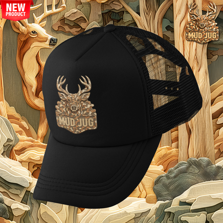Mud Jug© Carved Camo Trucker Hat Mud Jug