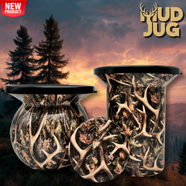 Rack and Timber Camo Mud Jug© Classic, Roadie and Can Lid Value Pack Mud Jug