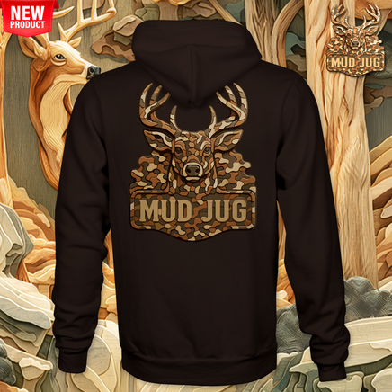 Mud Jug© Carved Camo Hoodie Mud Jug