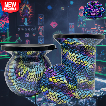 Black Light Boa "Limited" Mud Jug© Classic, Roadie and Can Lid Value Pack Mud Jug