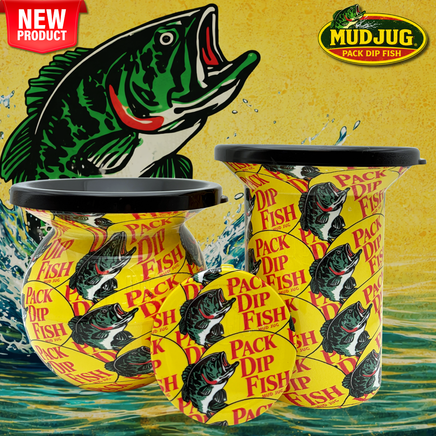 Pack Dip Fish "Limited" Mud Jug© Classic, Roadie and Can Lid Value Pack Mud Jug
