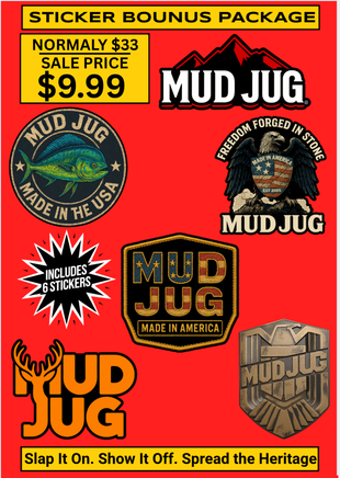 Mud Jug Sticker Smash Pack -6 Mud Jug