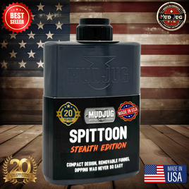 Gun Metal Grey Mud Jug™ Stealth – Compact Portable Spittoon Made in USA