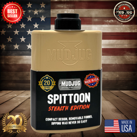 Desert Tan Mud Jug™ Stealth – Compact Portable Spittoon Made in USA