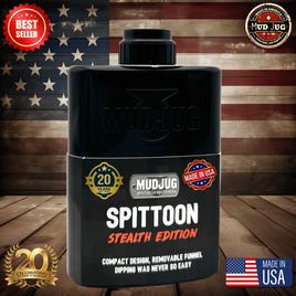 Black Mud Jug™ Stealth – Compact Portable Spittoon Made in USA