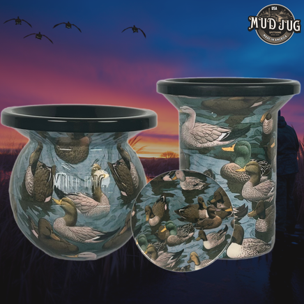 The Duck Hunt "Limited" Mud Jug© Classic, Roadie and Can Lid Value Pack Mud Jug