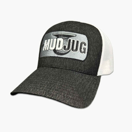 Mud Jug© Dog Tag White and Black Logo Embroidered Hat Mud Jug