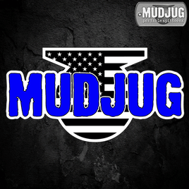 Mud Jug© Blue Logo Sticker Mud Jug