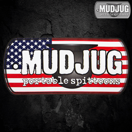 Mud Jug© American Flag Dog Tag Sticker Mud Jug